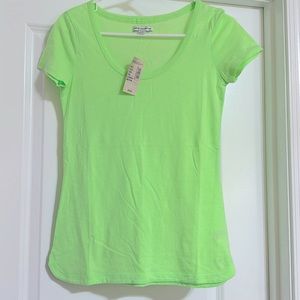 Women’s American Eagle Scoop Neck T-Shirt - Bright Green - Size M